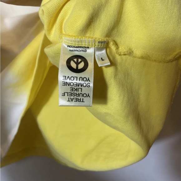 Madhappy Snapchat Collab T Shirt Tie Die Yellow White Read Description NEW Large - Picture 8 of 9